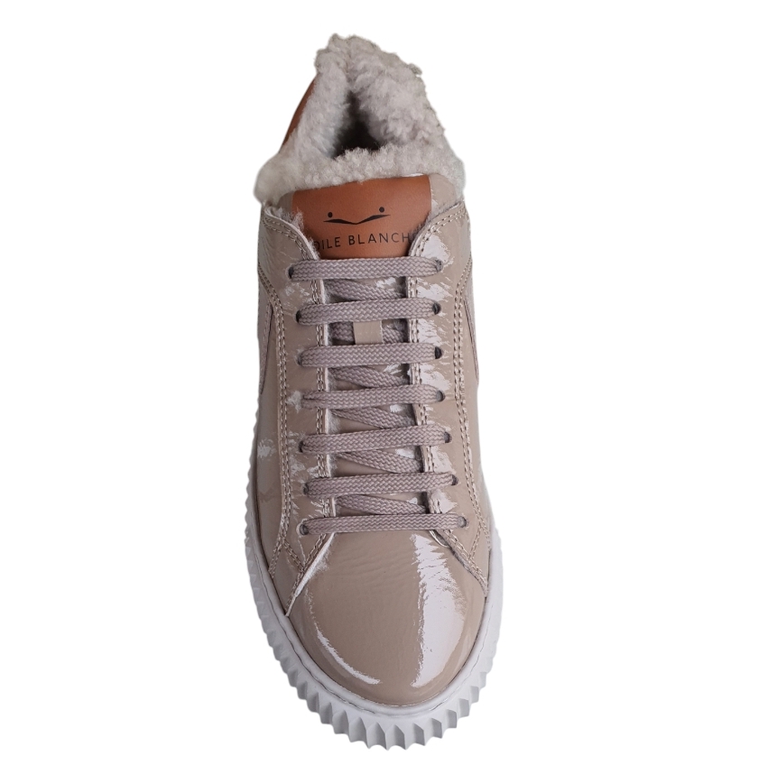 002017113.08.0E01 LIPARI FUR CRACKLED PATENT LEATHER BEIGE